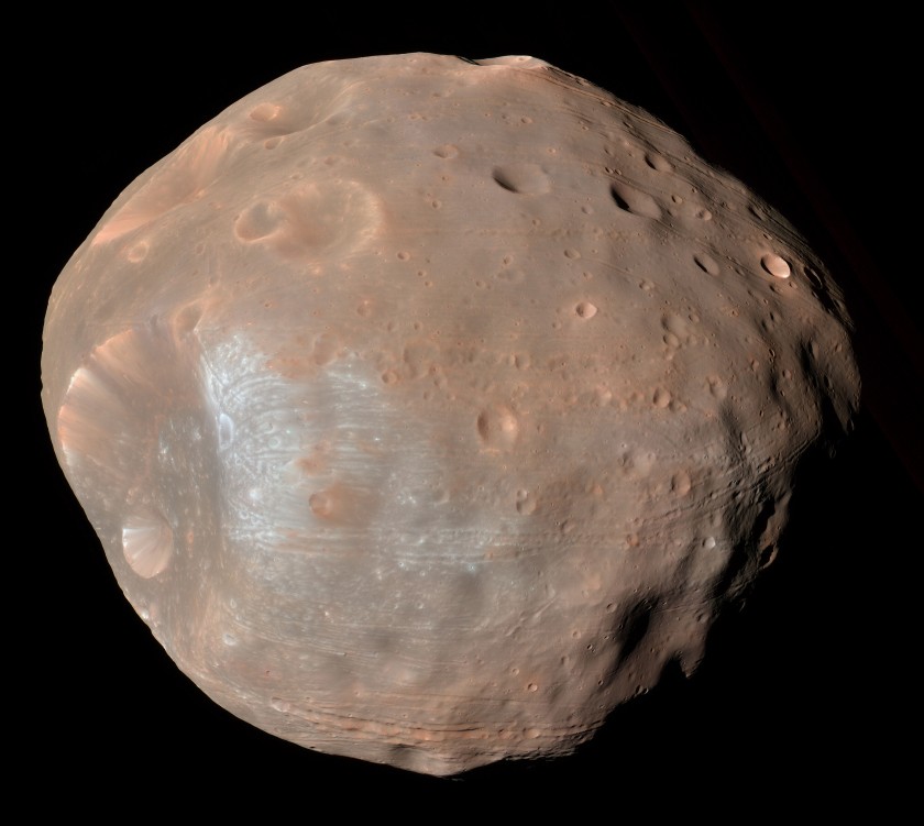 Color image of Phobos from Mars Reconnaissance Orbiter